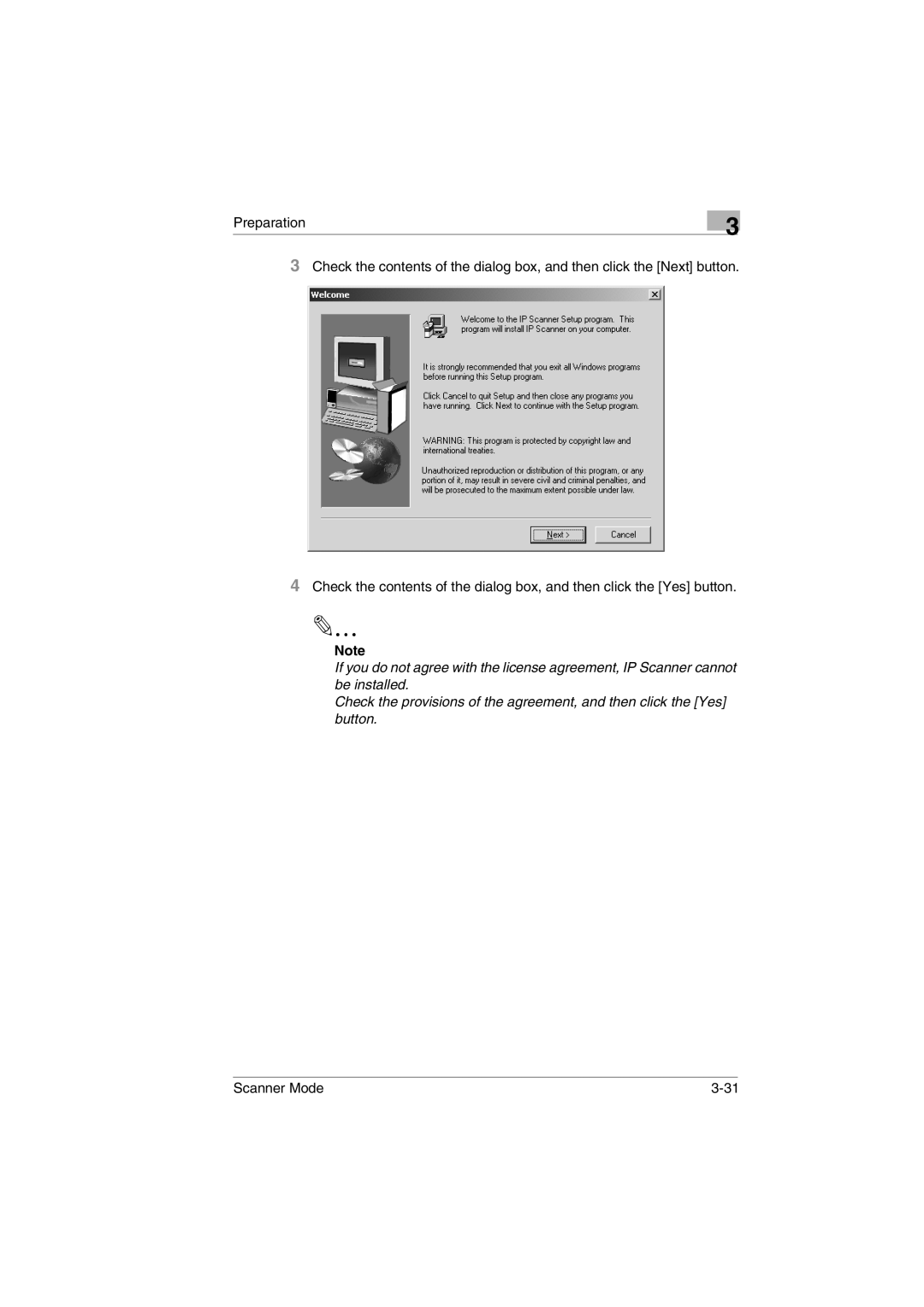 Minolta Scanner Mode user manual 