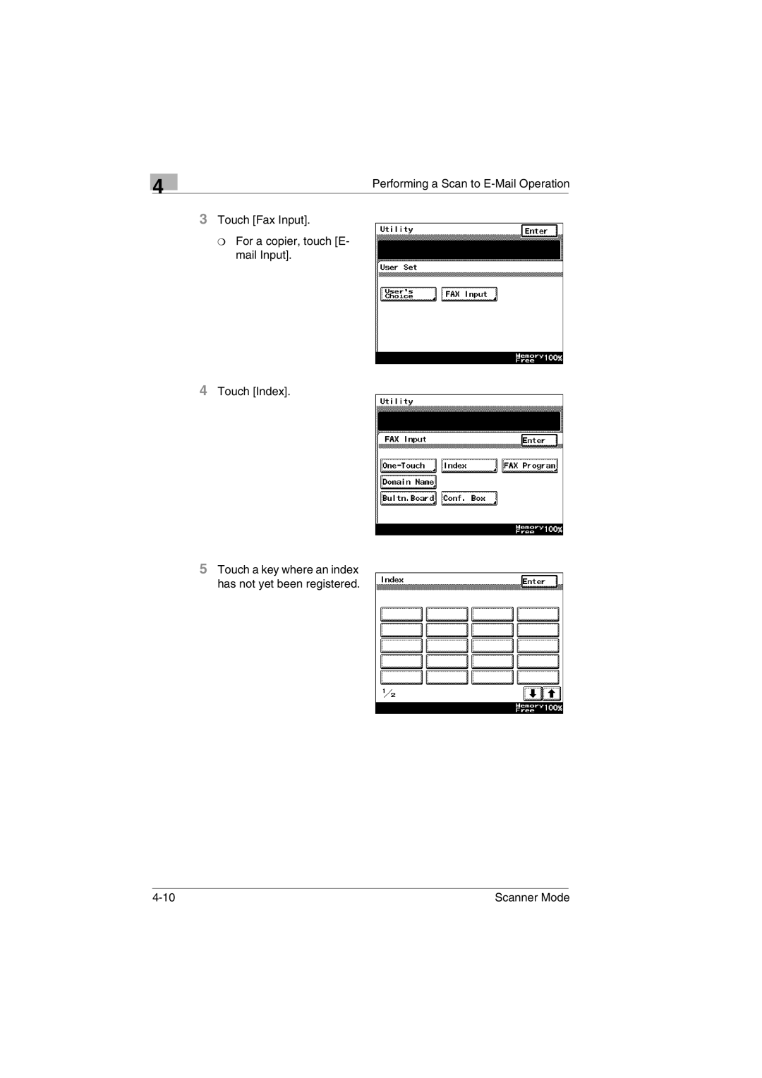 Minolta Scanner Mode user manual 