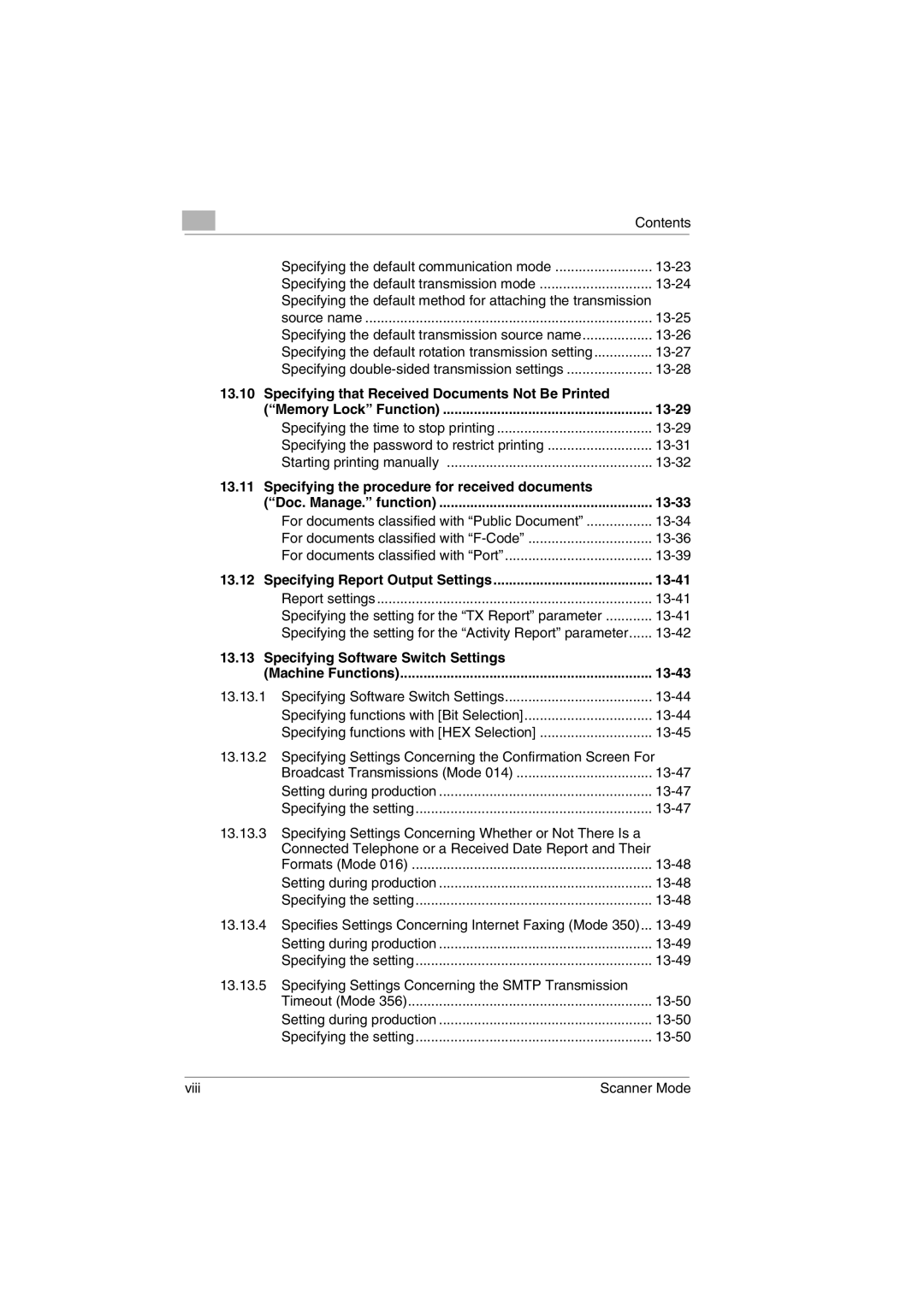 Minolta Scanner Mode user manual Specifying Report Output Settings 13-41 