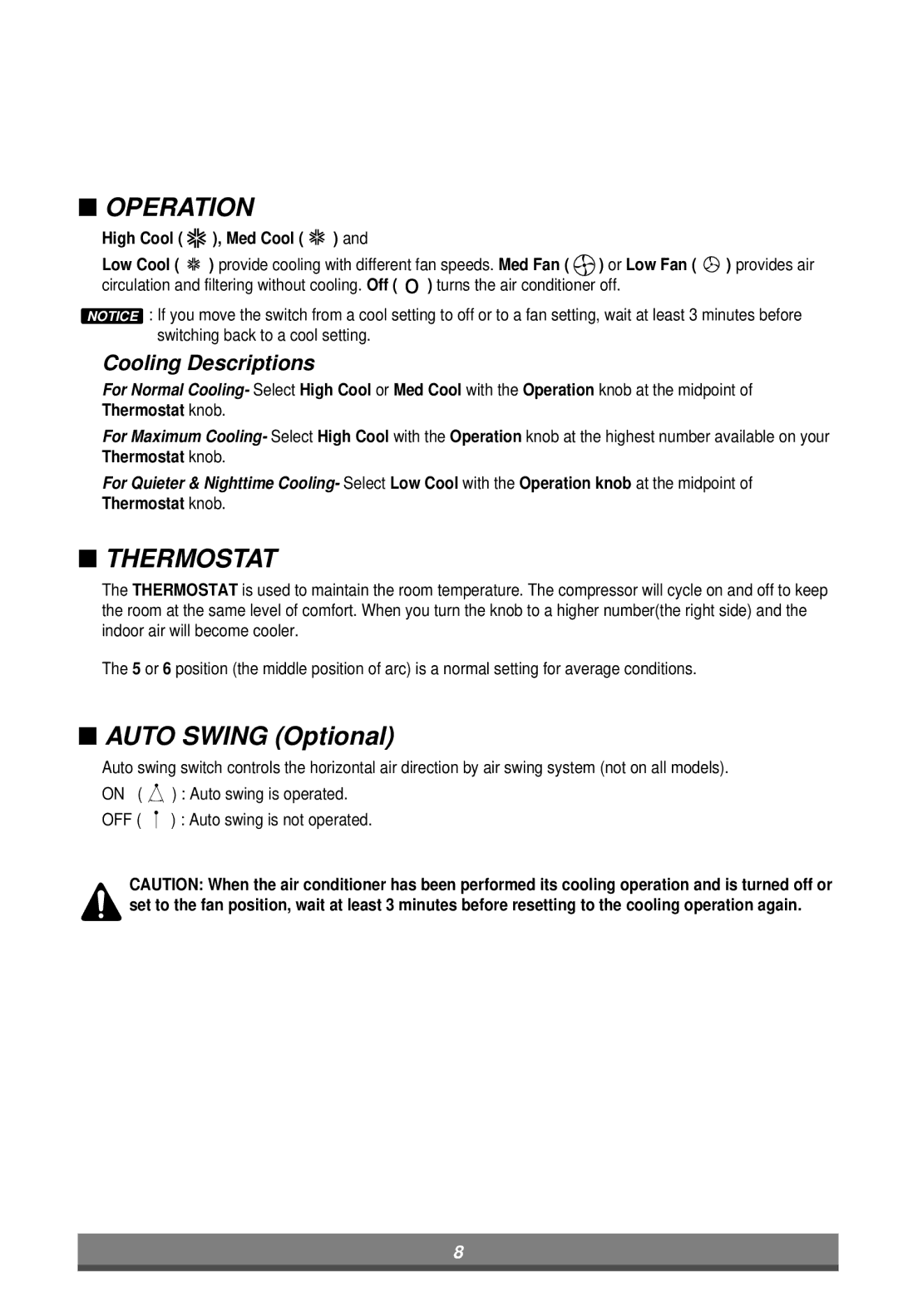 Minolta W121CA TSC2 owner manual Operation 