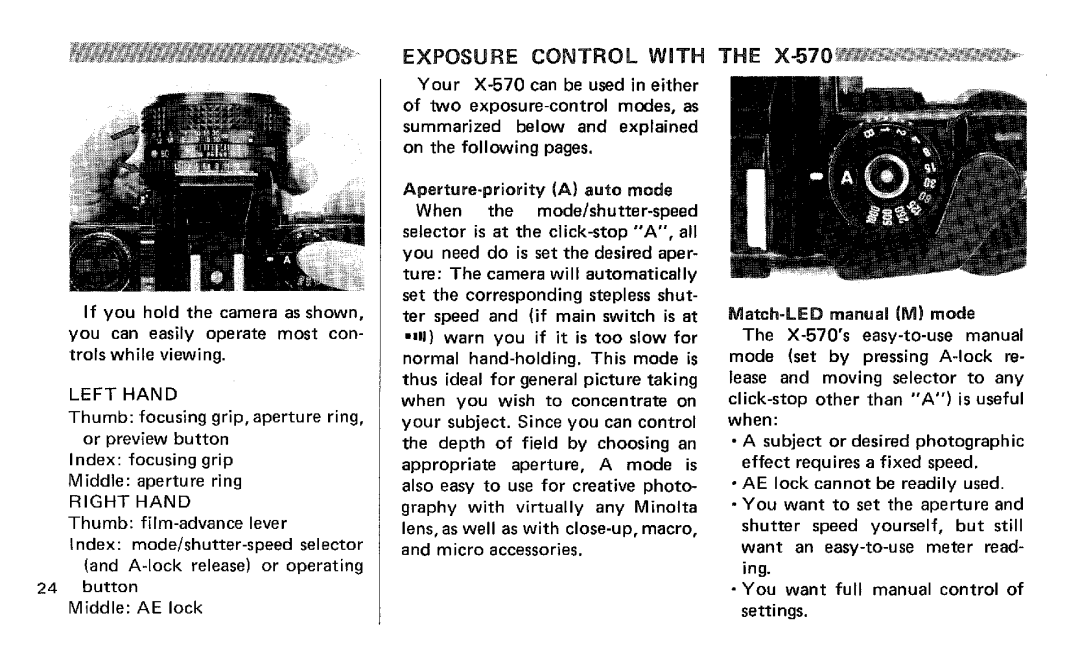 Minolta X-570 Body Only manual 