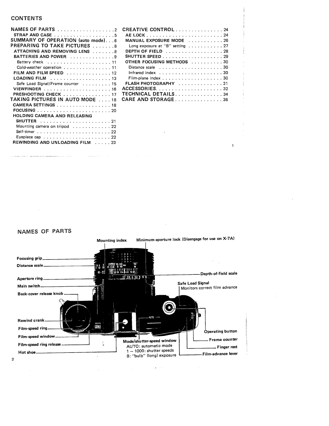 Minolta X-7A manual 