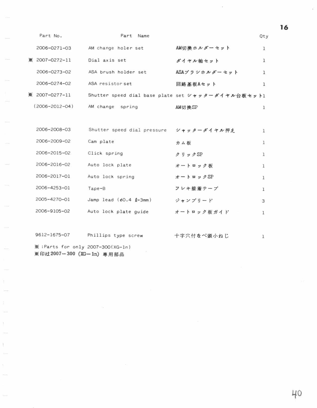 Minolta XG-1 Body Only, XG-A manual 