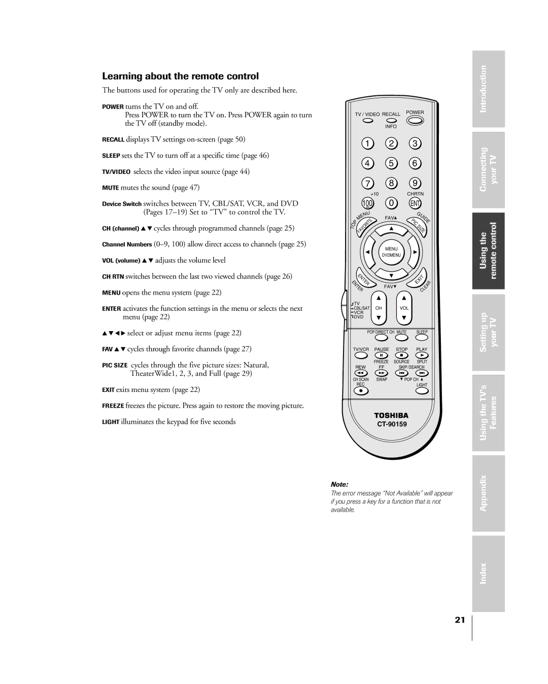 Mintek 27HL85 owner manual Learning about the remote control, Connecting YourTV Control 