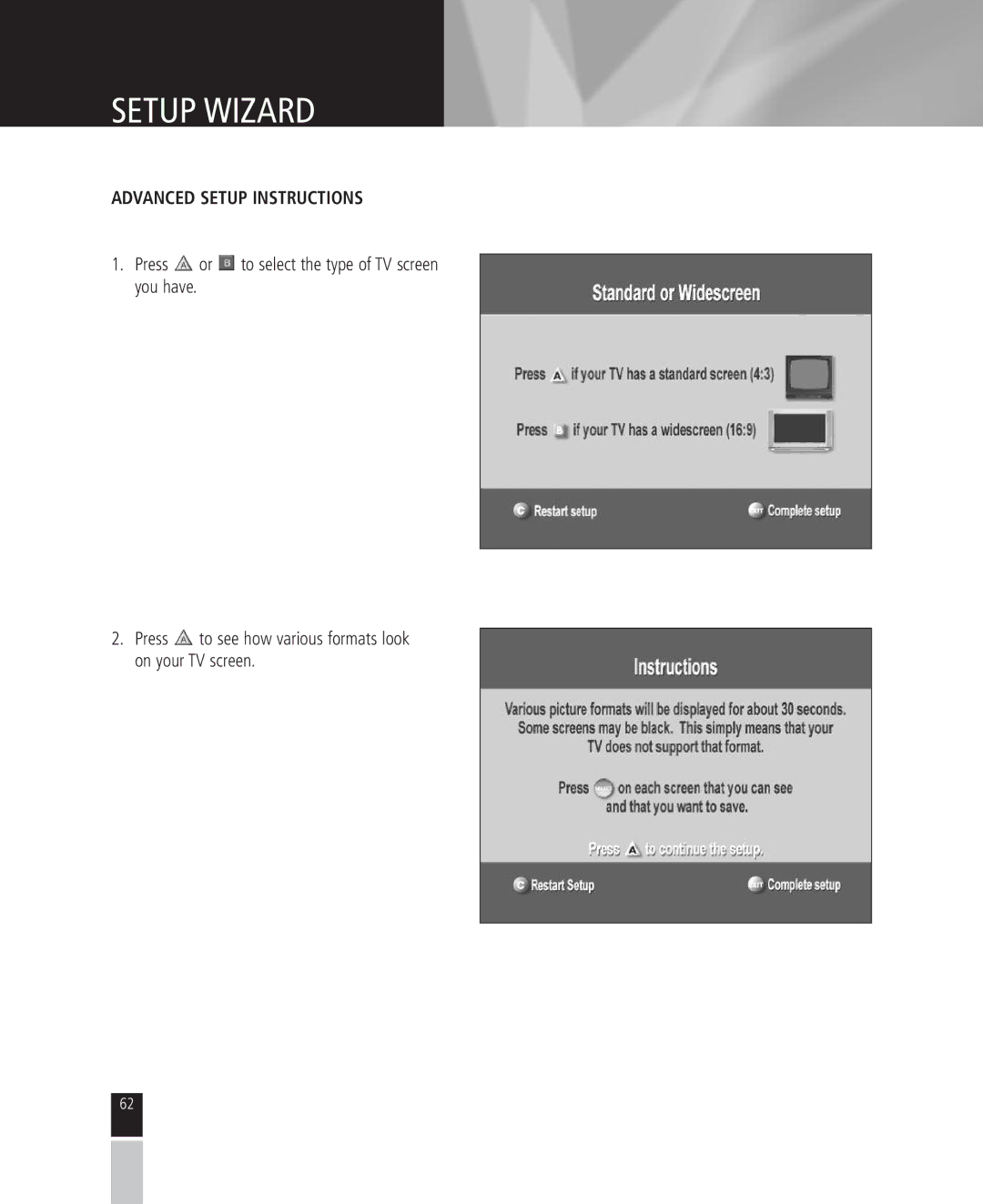 Mintek High Definition Personal Video Recorder manual Advanced Setup Instructions 