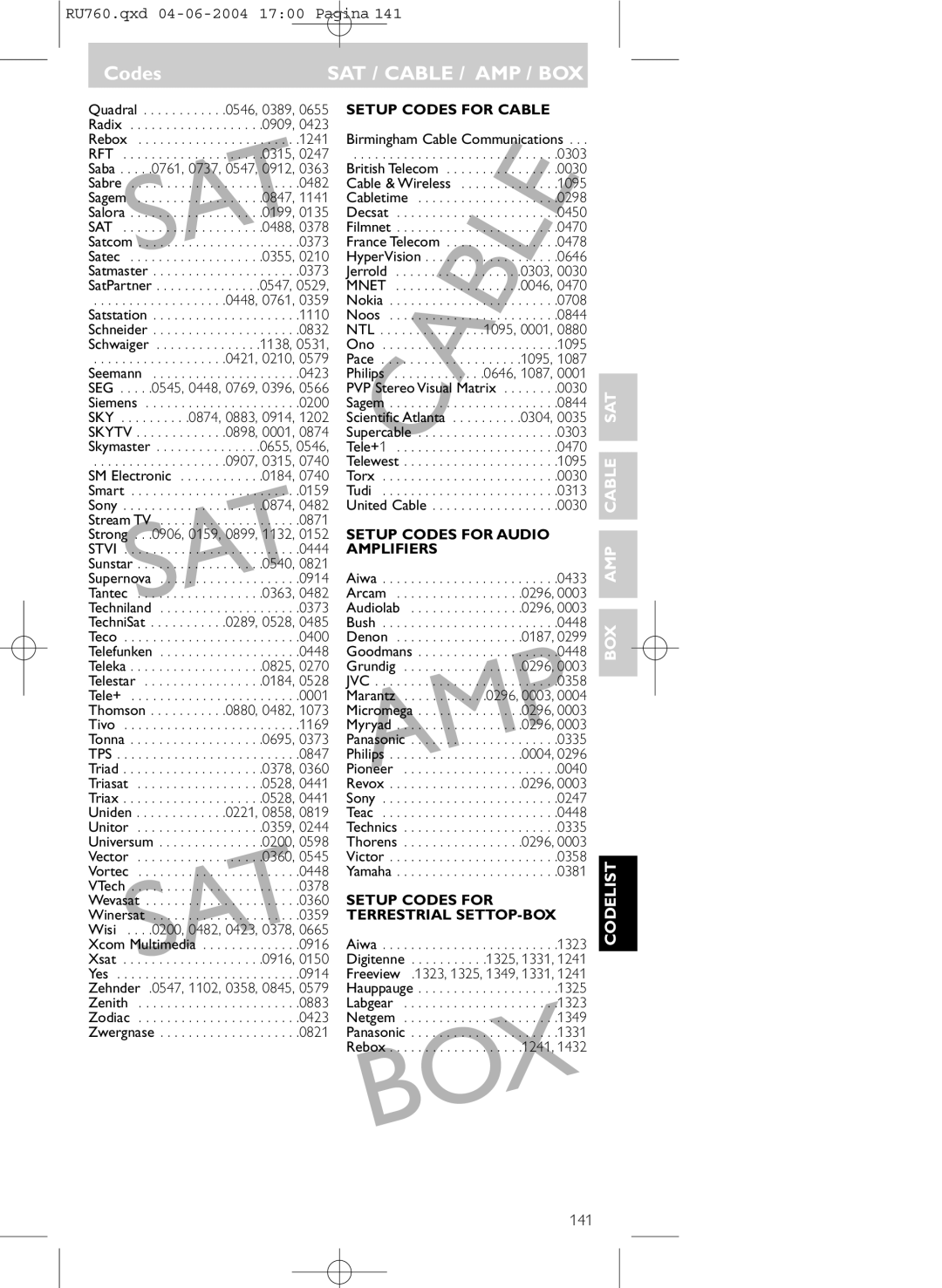 Mintek SBC RU760 manual 141 