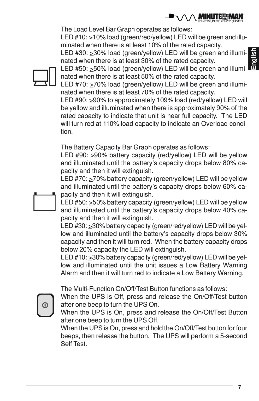 Minuteman UPS E700RM1U, E1500RM1U, E1000RM1U user manual English 