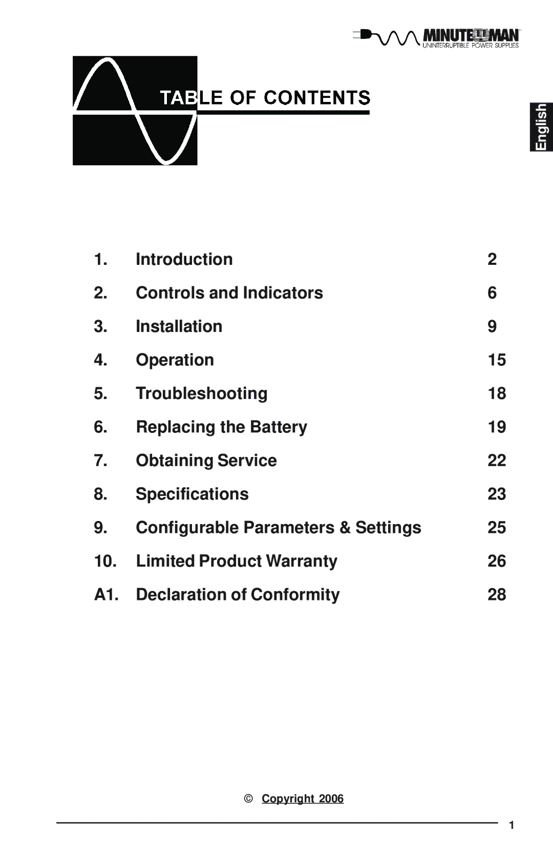 Minuteman UPS Enterprise Plus Series user manual English 