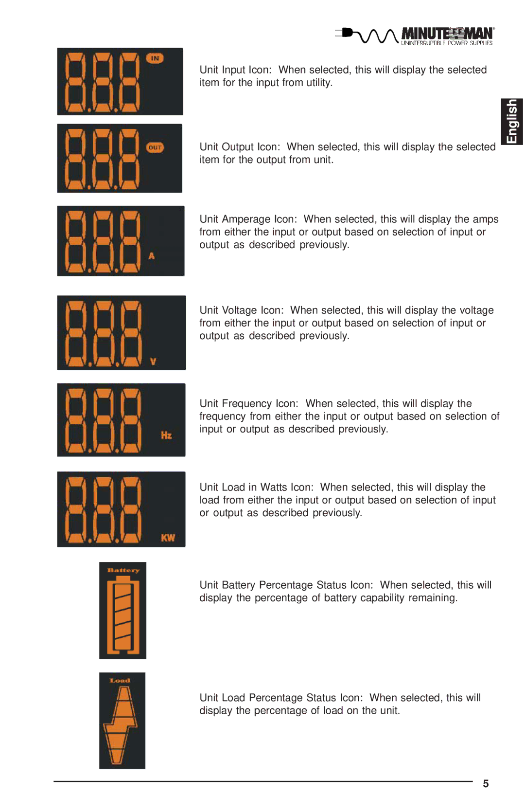 Minuteman UPS MCP-E user manual English 