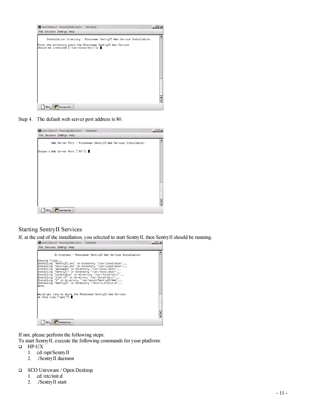 Minuteman UPS SentryII UPS user manual Hp-Ux 