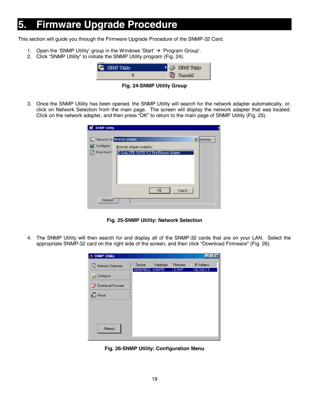 Minuteman UPS SNMP-32 Series user manual Firmware Upgrade Procedure, Snmp Utility Group 