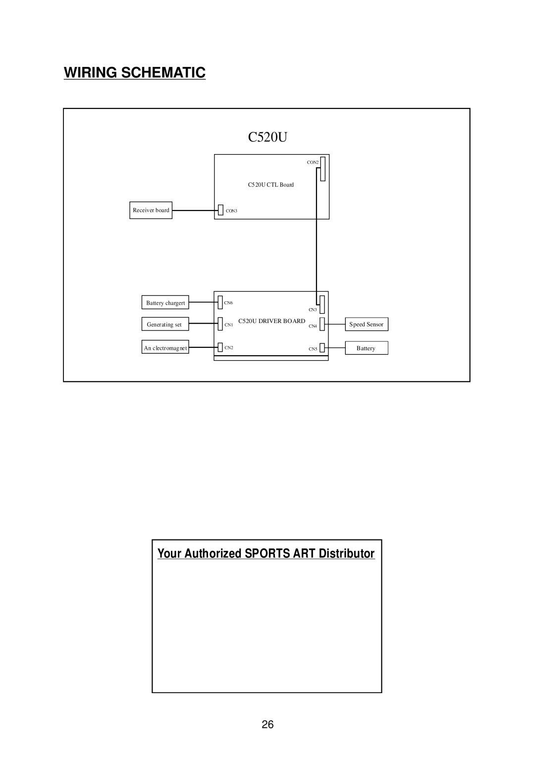 Mio C520U manual Wiring Schematic, Your Authorized Sports ART Distributor 