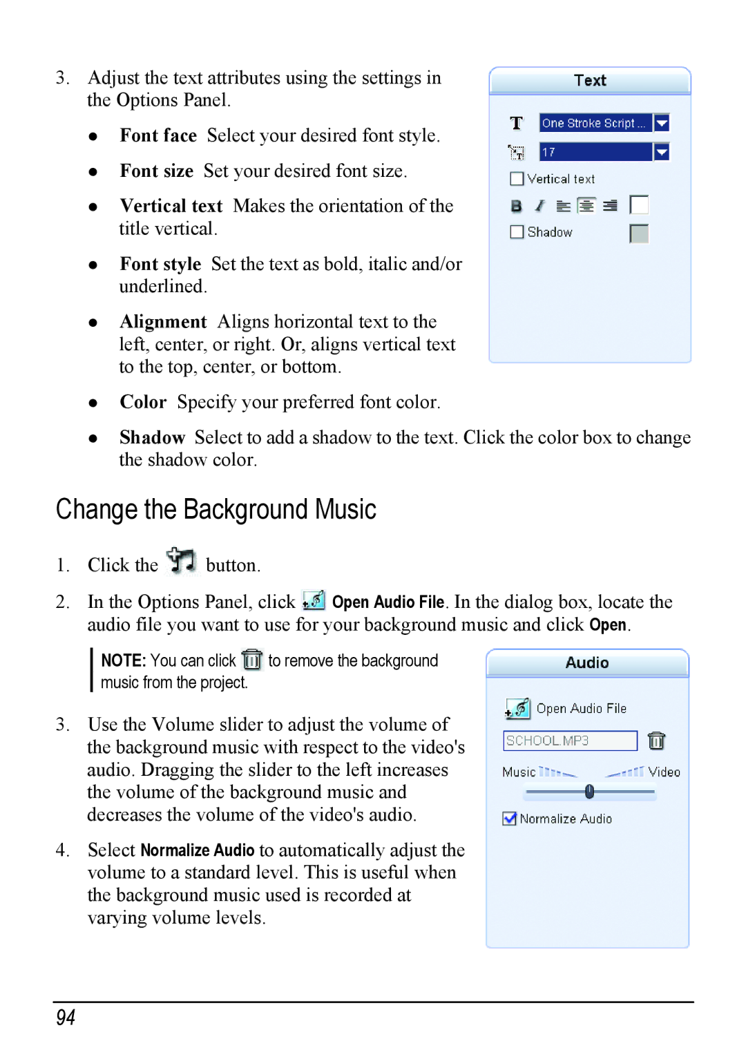 Mio H610 user manual Change the Background Music 