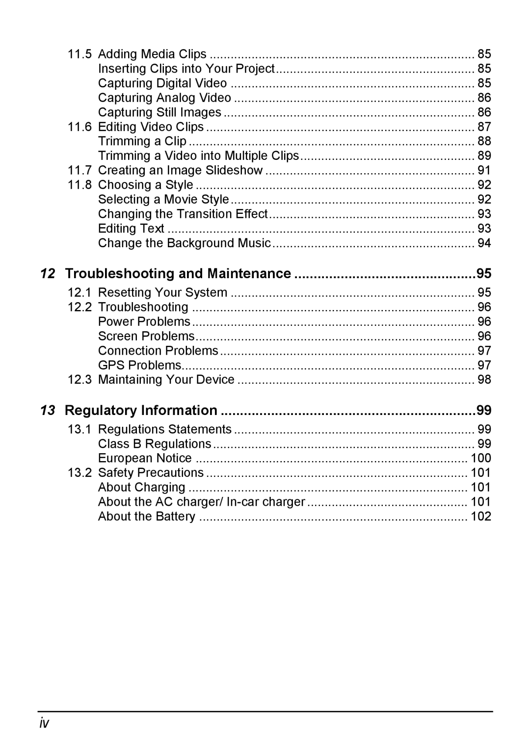 Mio H610 user manual Regulatory Information 