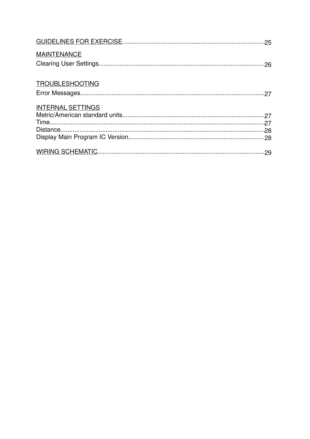 Mio SportsArt C520R specifications Guidelines for Exercise 