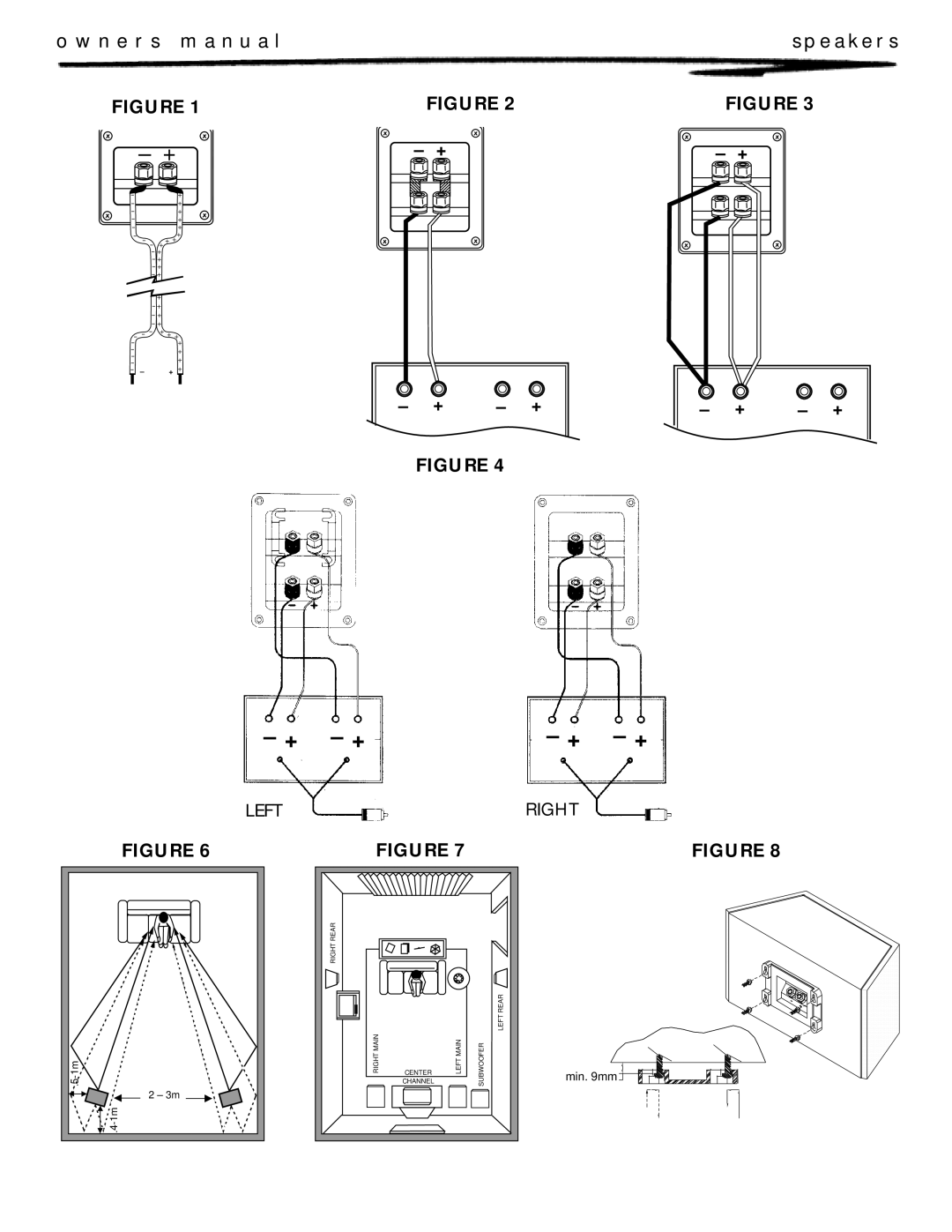 Mirage Loudspeakers FRx-Nine, FRx-Three, FRx-One, FRx-Rear, FRx-Center, FRx-Five, FRx-Seven owner manual Left 