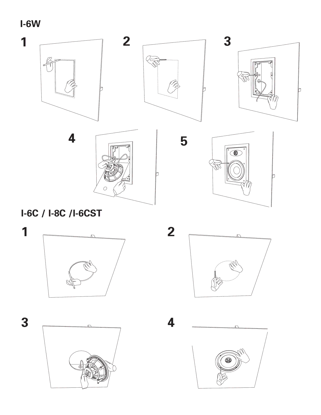 Mirage Loudspeakers i-SERIES owner manual 6C / I-8C /I-6CST 