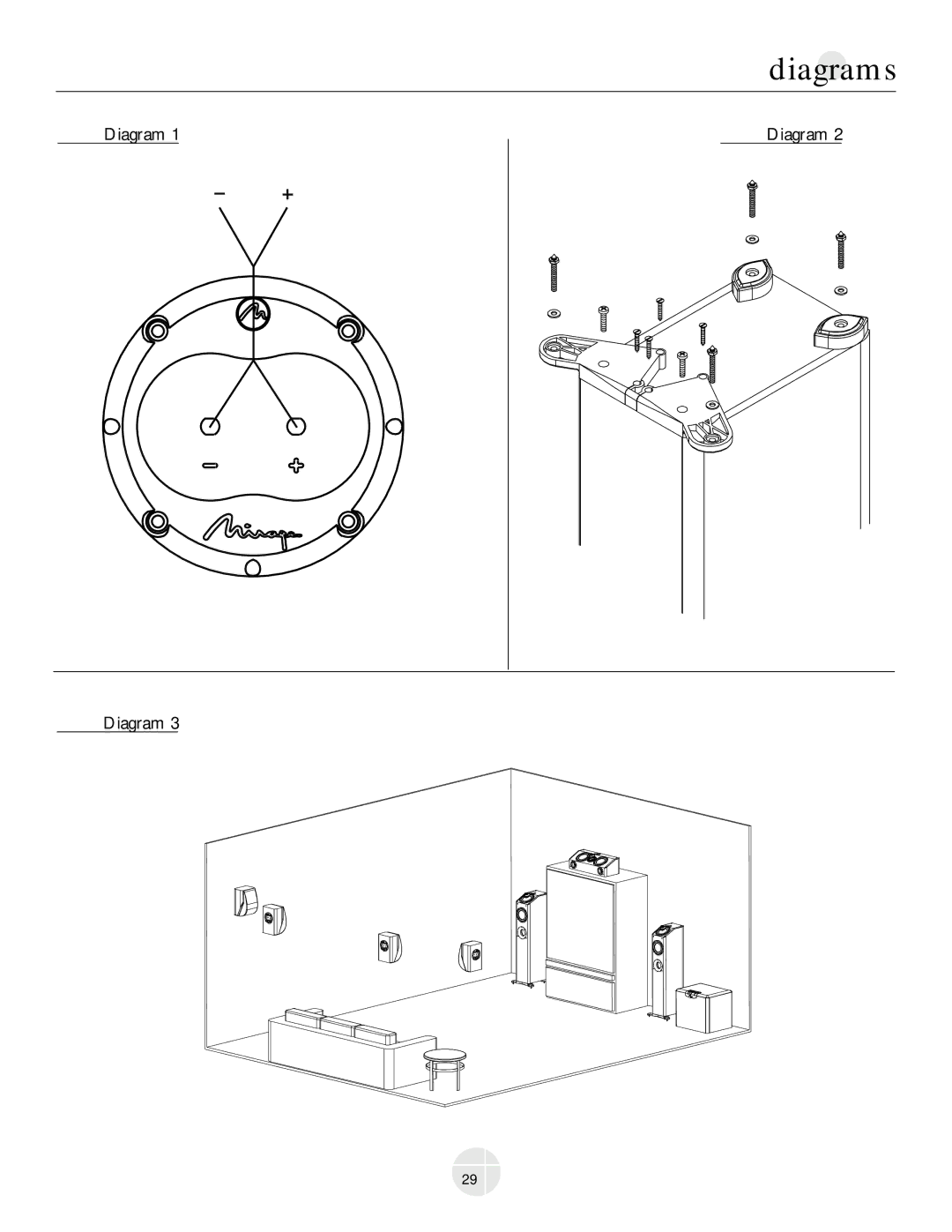 Mirage Loudspeakers OMNI CC, OMNI 60, OMNI 50 owner manual Diagrams 