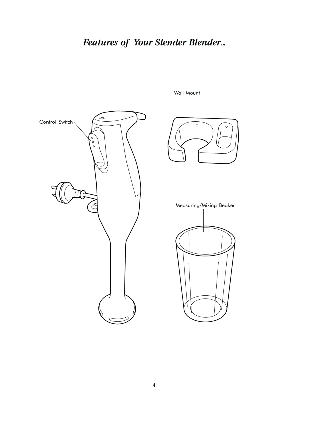 Mistral MSB70 manual Features of Your Slender Blender 