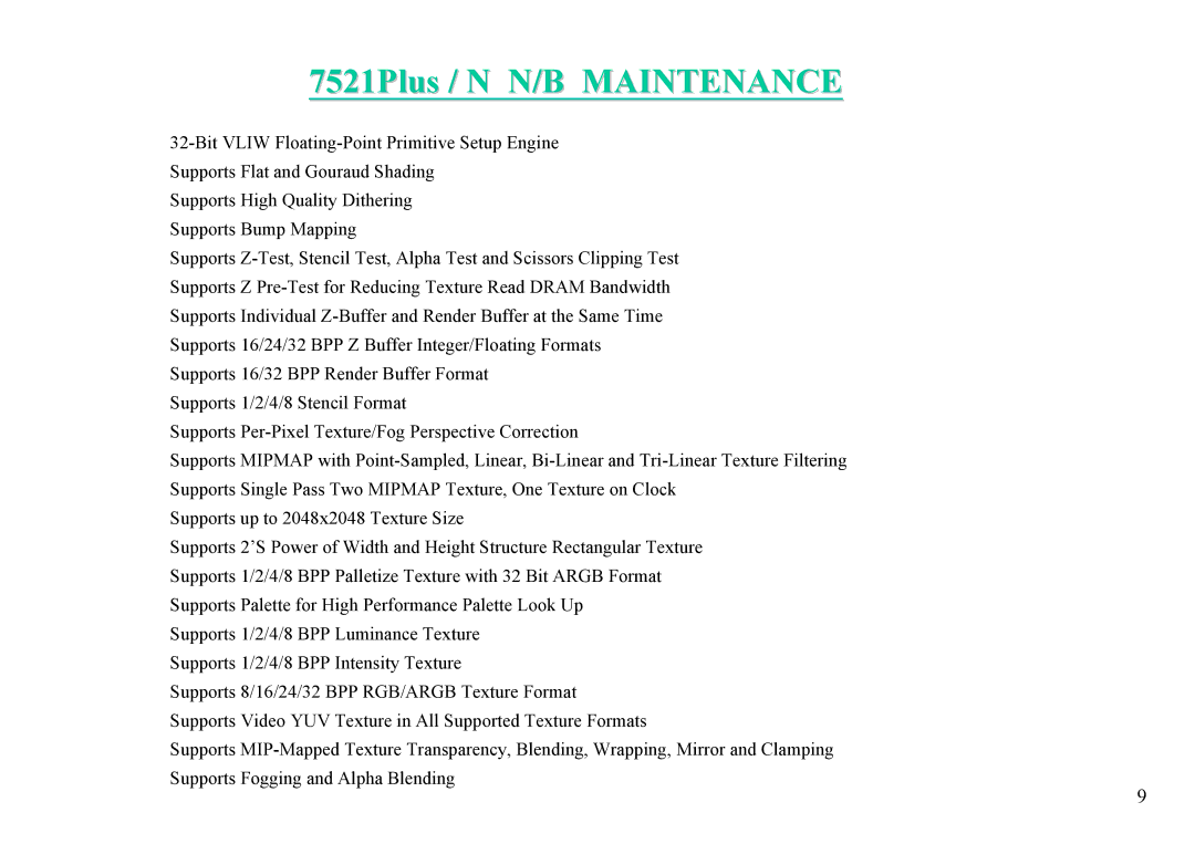 MiTAC 7521 PLUS/N service manual 7521Plus / N N/B Maintenance 