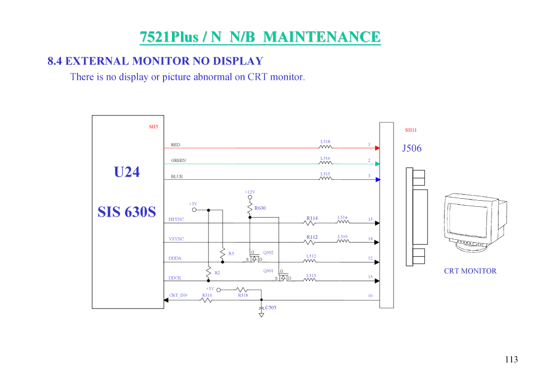 MiTAC 7521 PLUS/N service manual U24 SIS 630S 