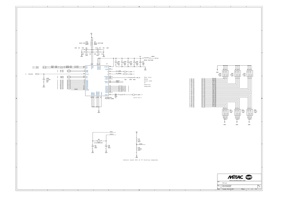 MiTAC 7521 PLUS/N service manual Vdd, Cvbs, Xclk, Csync, Bco, Out, Xtalo, Xtali, Addr, Irset 