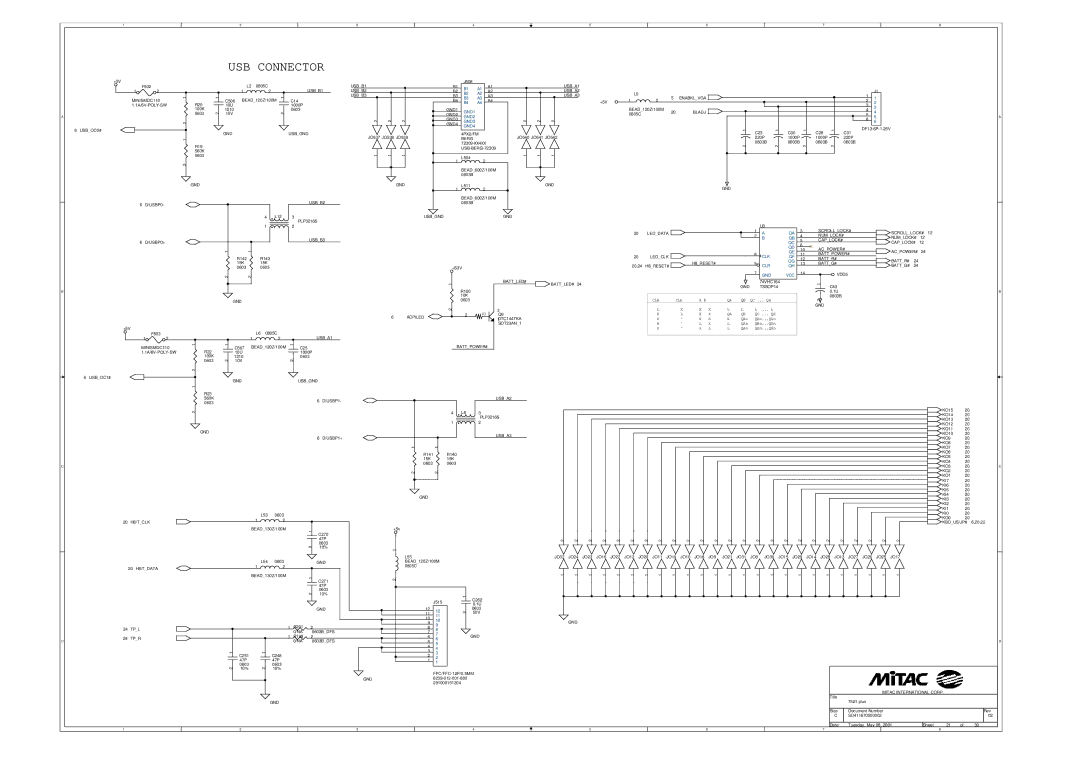 MiTAC 7521 PLUS/N service manual Clk, Clr, Gnd Vcc 