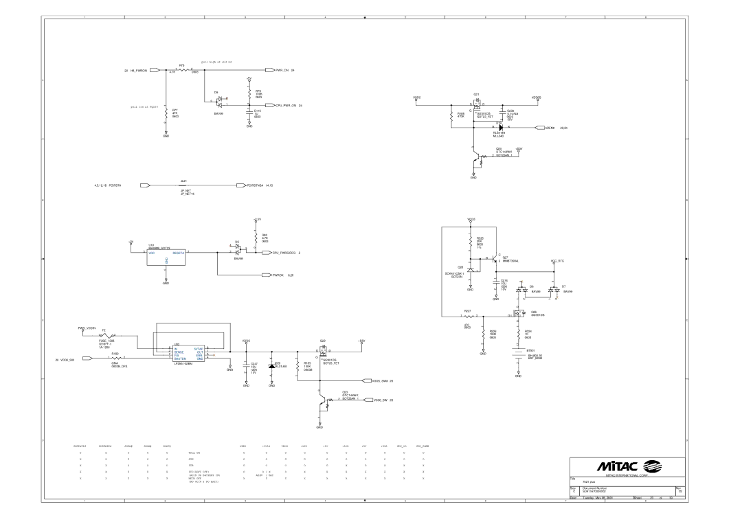 MiTAC 7521 PLUS/N service manual 5VTAP Sense OUT, ERR Shutdn GND 