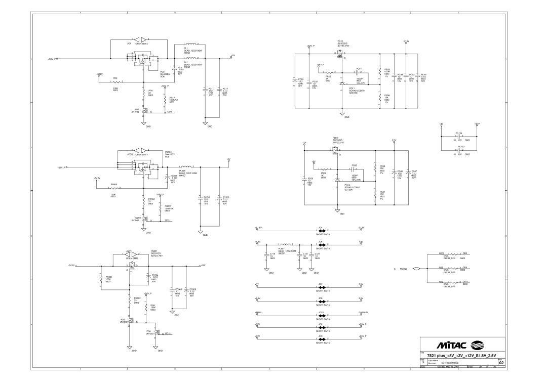 MiTAC 7521 PLUS/N service manual Plus+5V+3V+12VS1.8V2.5V 