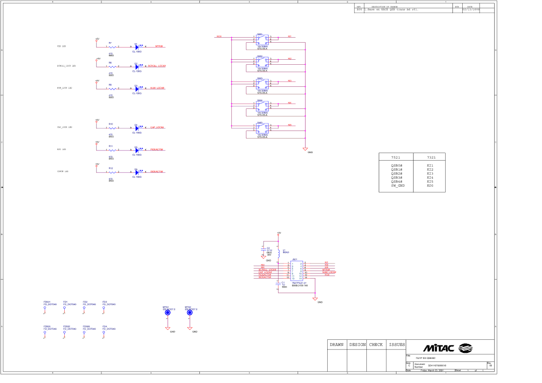 MiTAC 7521 PLUS/N service manual QSB0# KI1 QSB1# KI2 QSB2# KI3 QSB3# KI4 QSB4# KI5 Swgnd KO0 