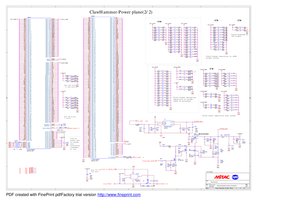 MiTAC 8355 service manual VID0, VID1, VID2, VID3, VID4, +2.5VDDARUN, Vddiosense, Vttsense, Mainpwrok, Nbldtrst# Cpureset# 