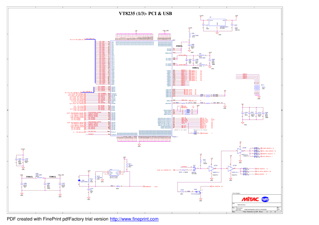 MiTAC 8355 service manual VT8235 1/3- PCI & USB 