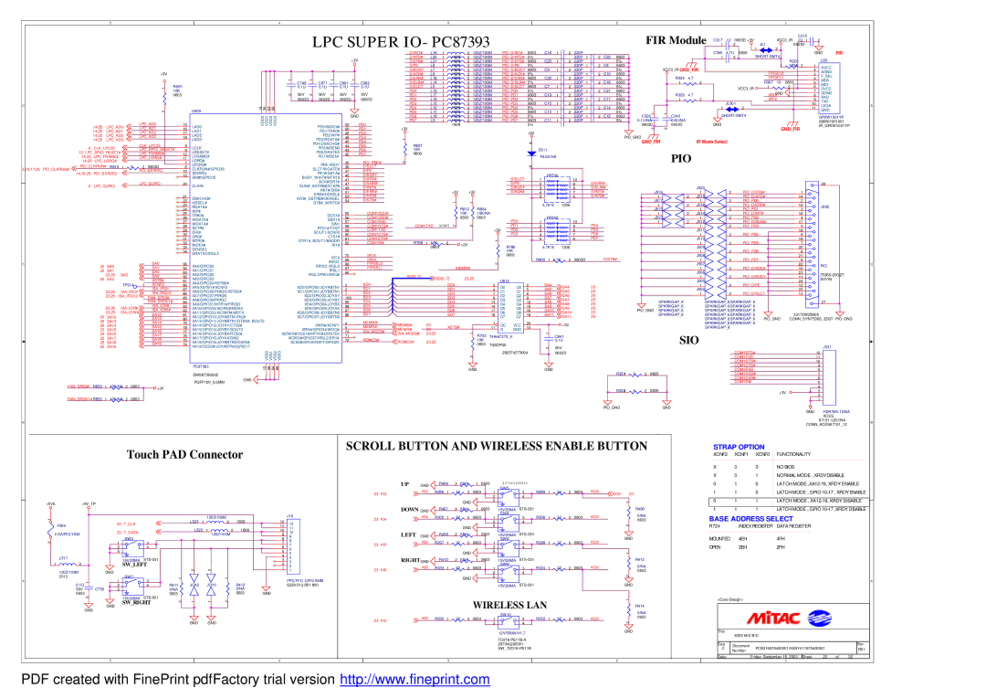 MiTAC 8355 Init#, Piod/Int#, Piod/Afd#, Piod/Stb#, Piod/Pe, Piod/Busy, FIRSEL0, Piod/Ack#, Piod/Err# 