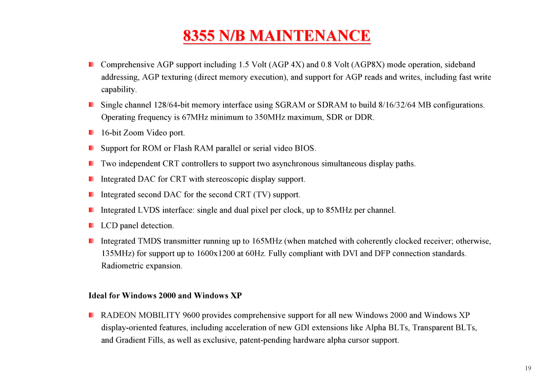 MiTAC 8355 service manual Ideal for Windows 2000 and Windows XP 