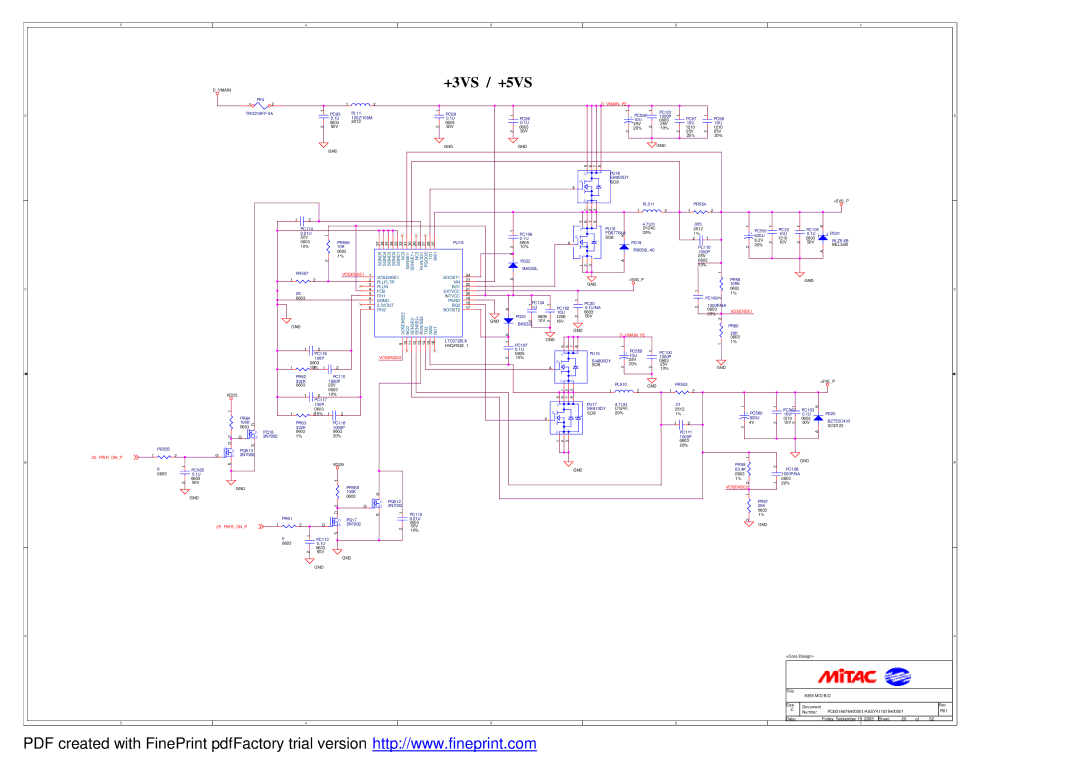 MiTAC 8355 service manual +3VS / +5VS, DVMAINP2, VOSENSE1, VOSENSE2 