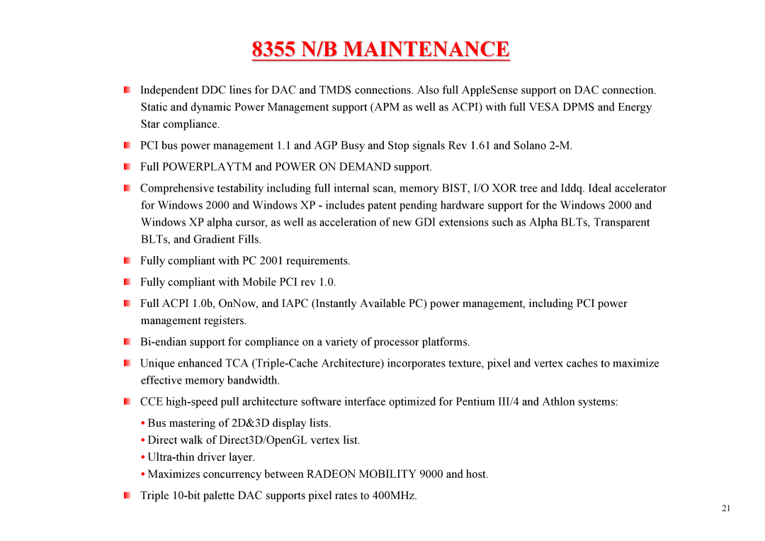 MiTAC service manual 8355 N/B Maintenance 