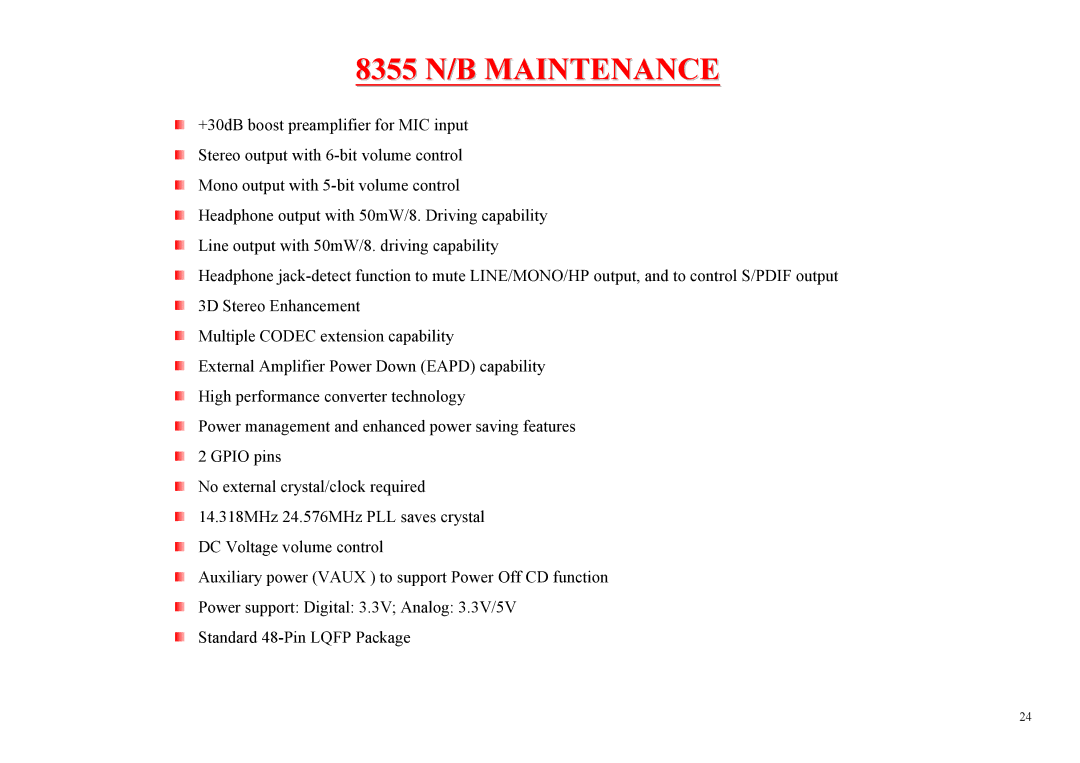 MiTAC service manual 8355 N/B Maintenance 