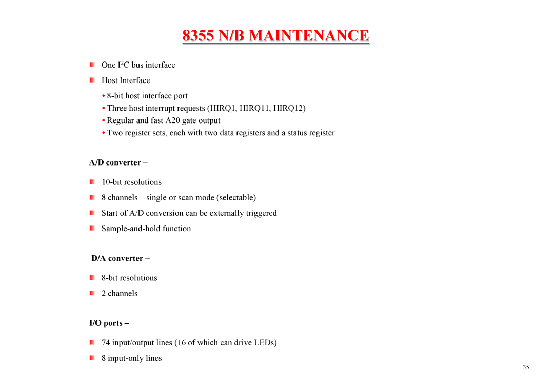 MiTAC 8355 service manual Converter, Ports 