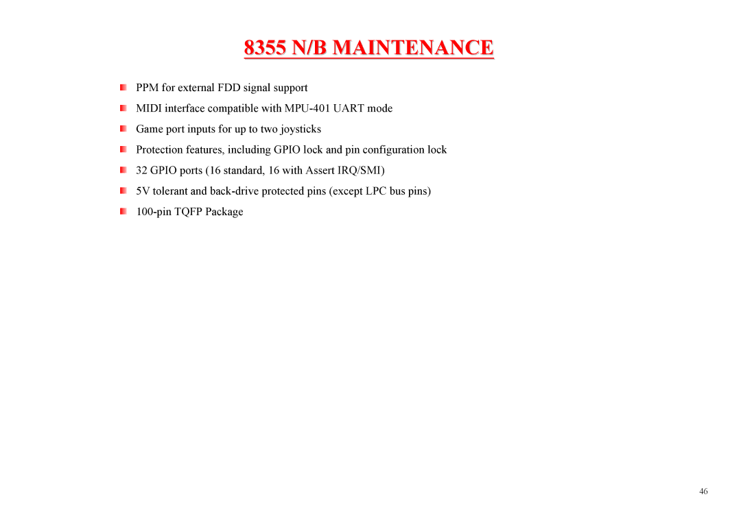 MiTAC service manual 8355 N/B Maintenance 