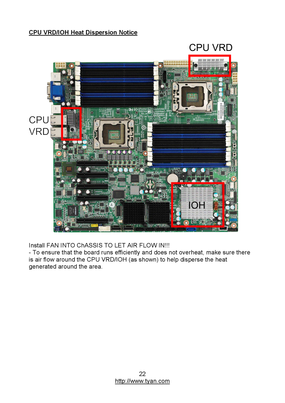 MiTAC S7012 warranty CPU VRD/IOH Heat Dispersion Notice 