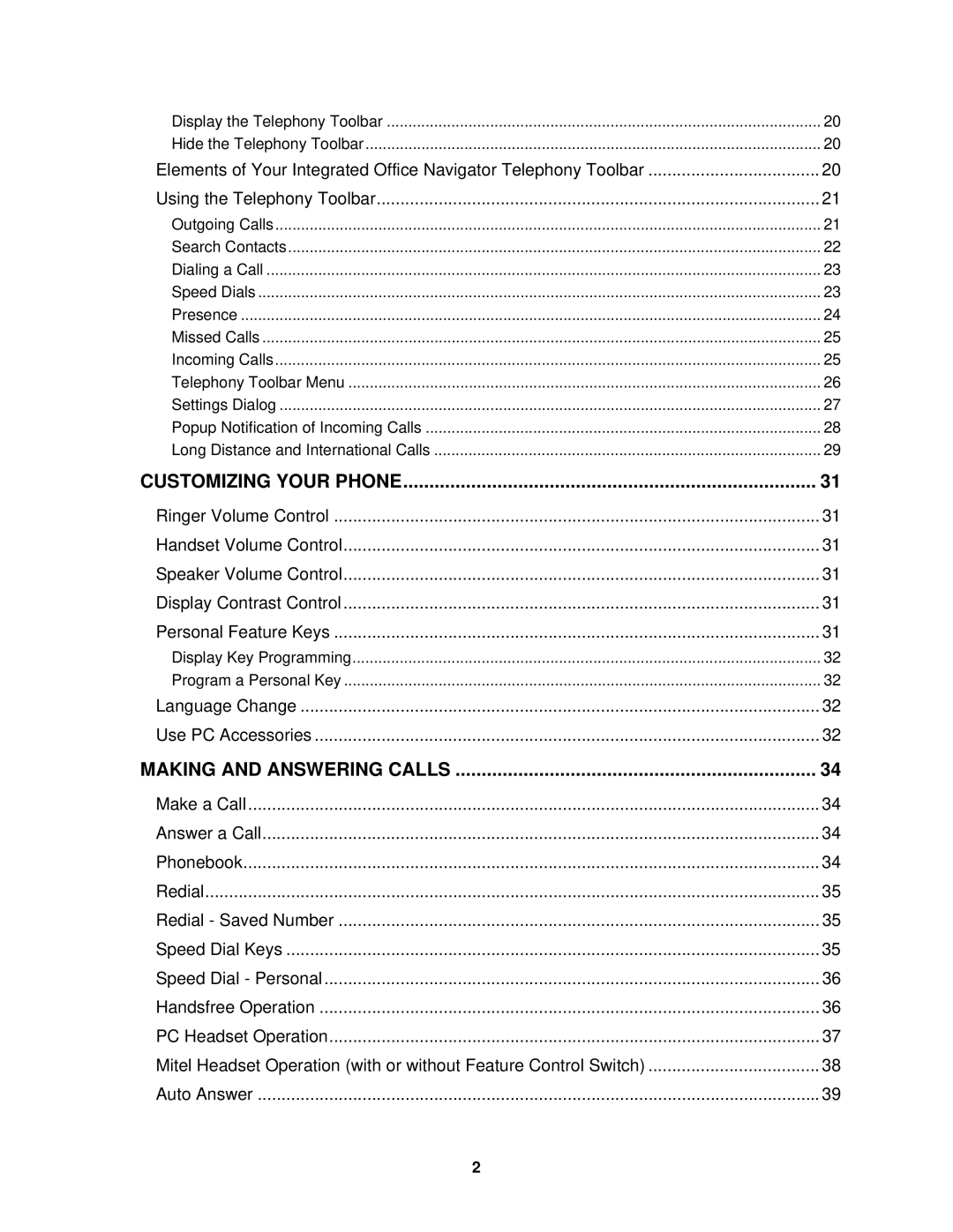 Mitel 3300 ICP manual Customizing Your Phone 