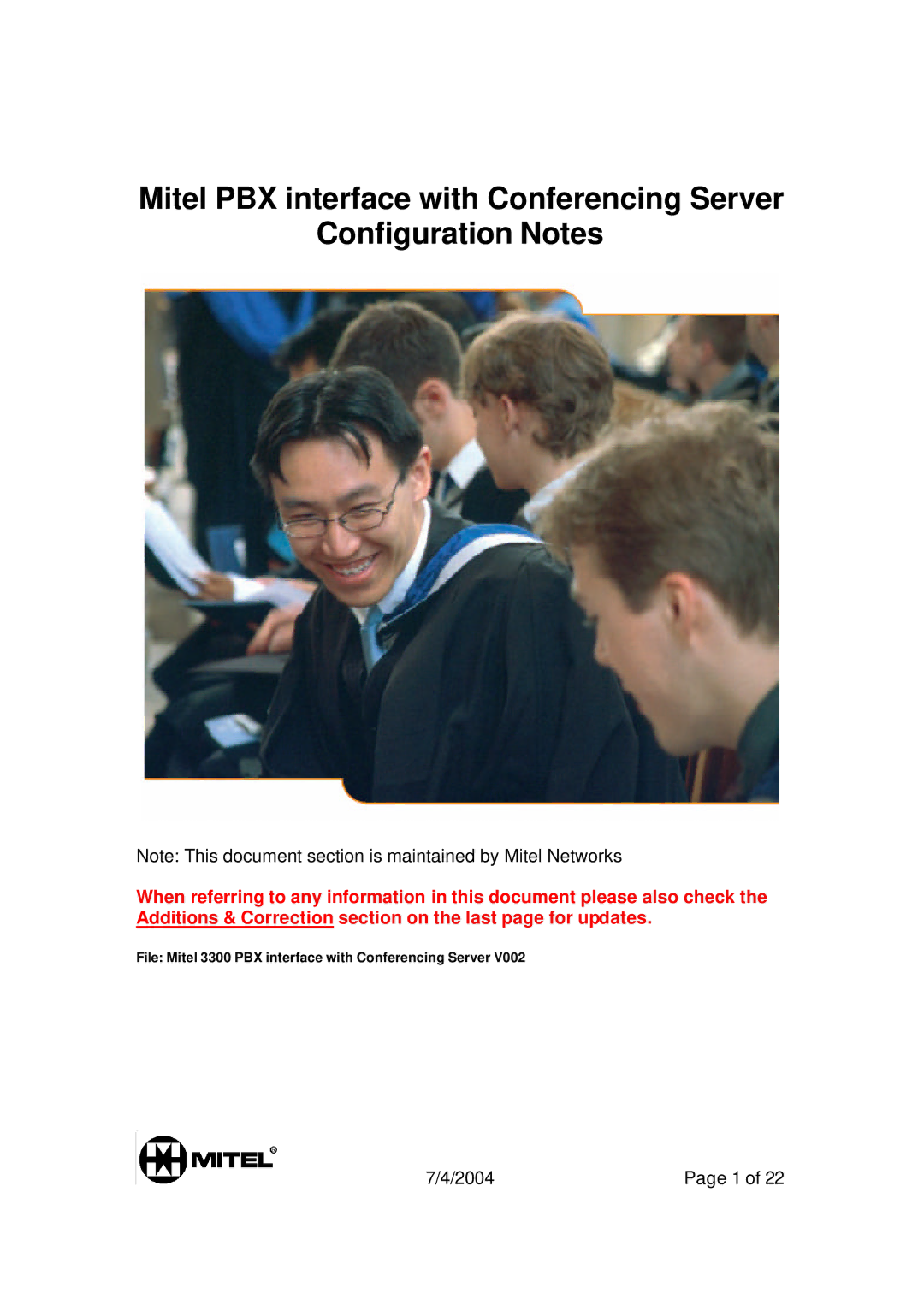 Mitel 3300 manual Hardware User Guide 