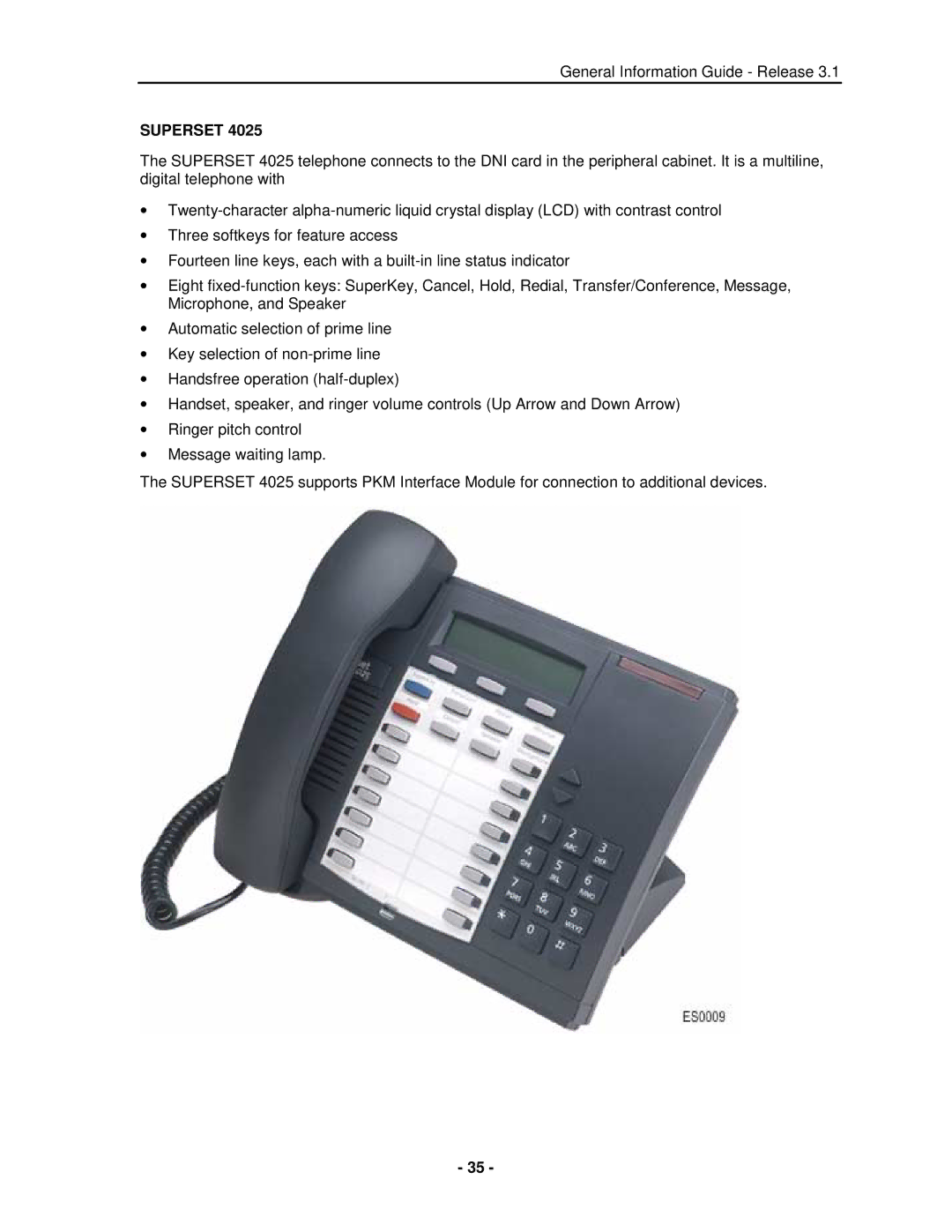 Mitel 3300 manual Superset 