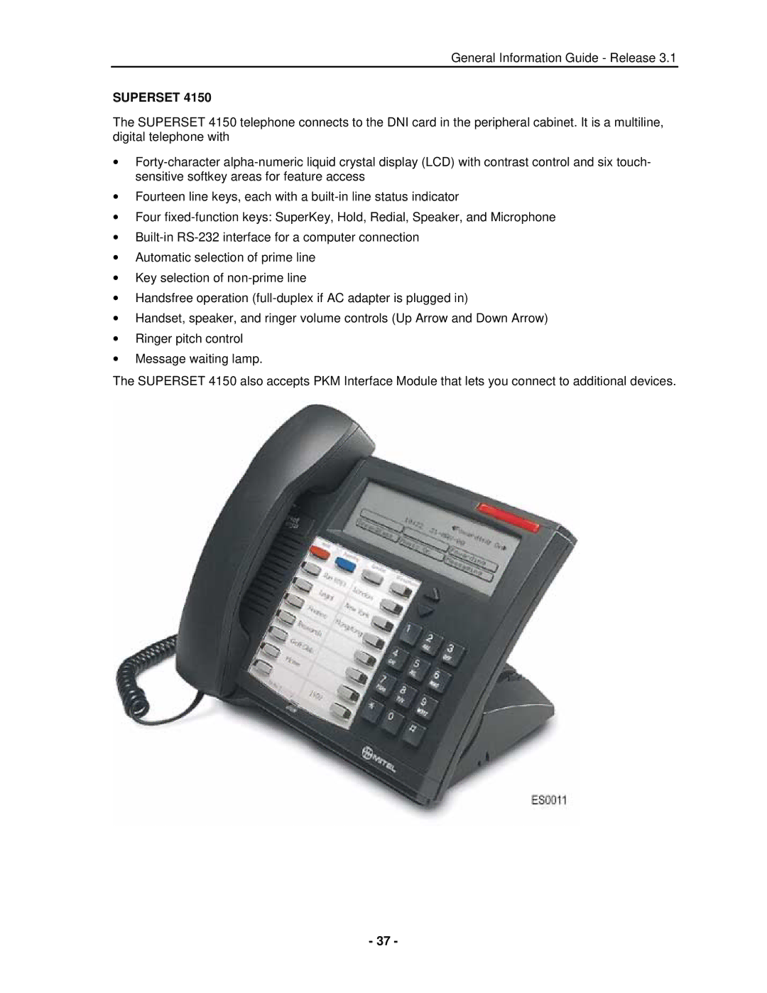 Mitel 3300 manual Superset 