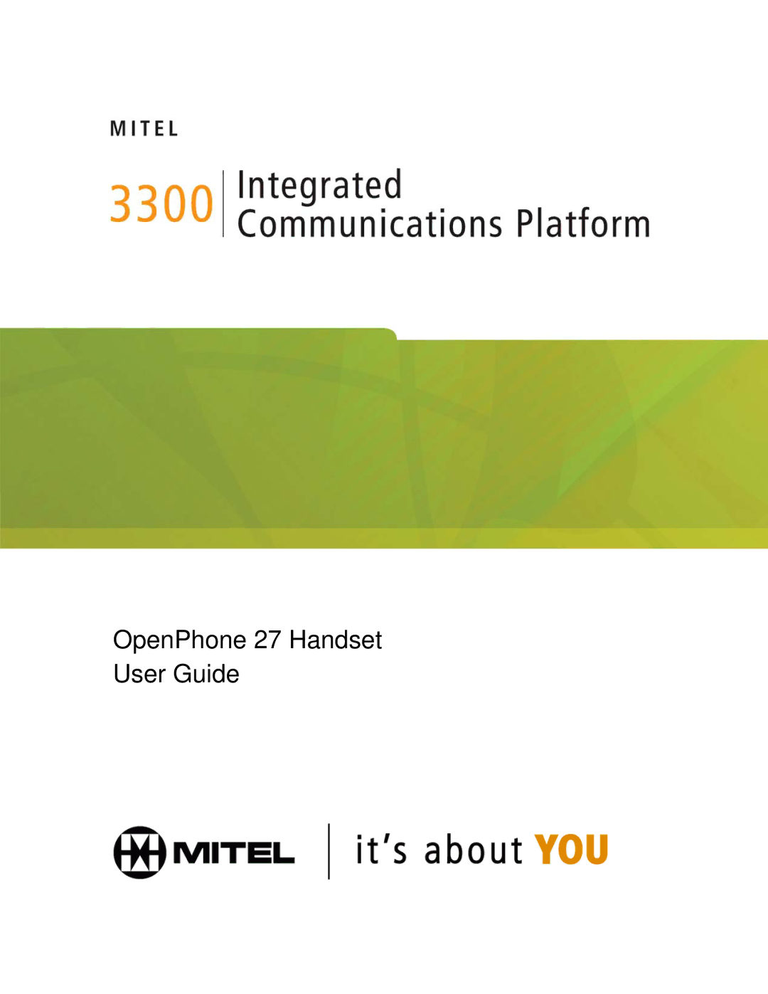 Mitel 3300 manual Hardware User Guide 