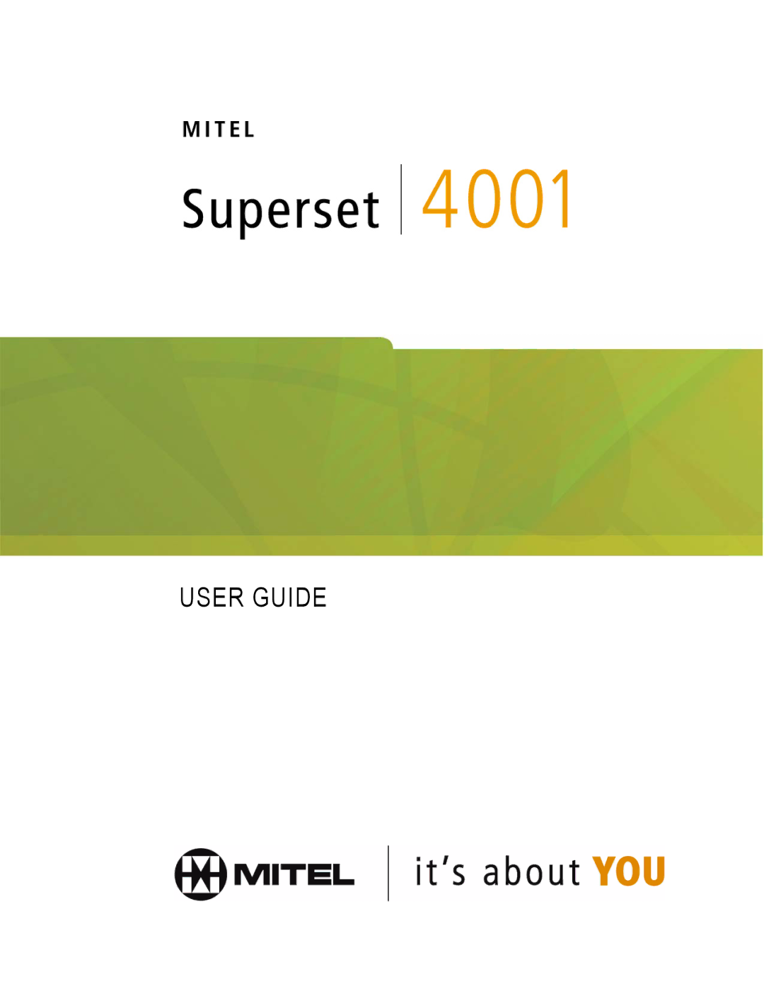 Mitel 4001 manual User Guide 