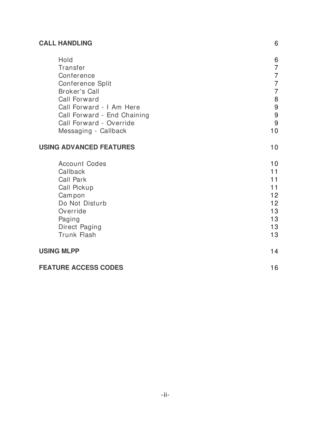 Mitel 4001 manual Using Mlpp Feature Access Codes 