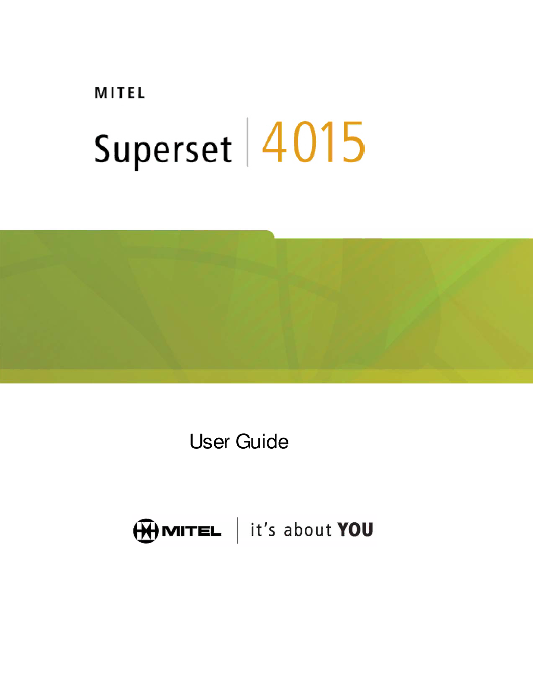 Mitel 4015 manual User Guide 