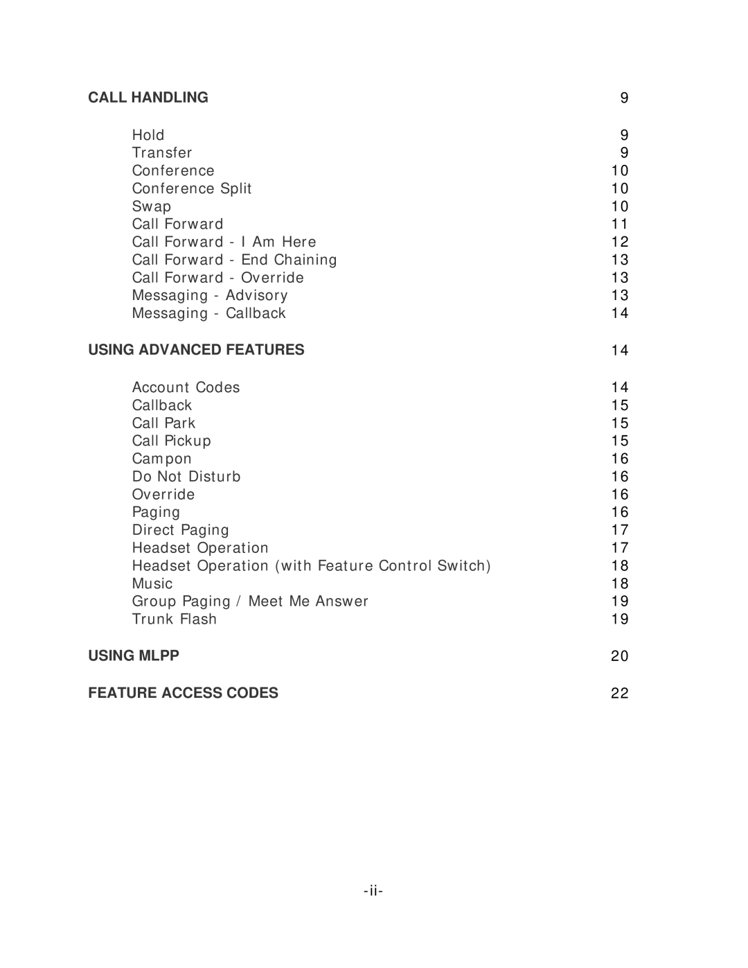 Mitel 4015 manual Using Mlpp Feature Access Codes 