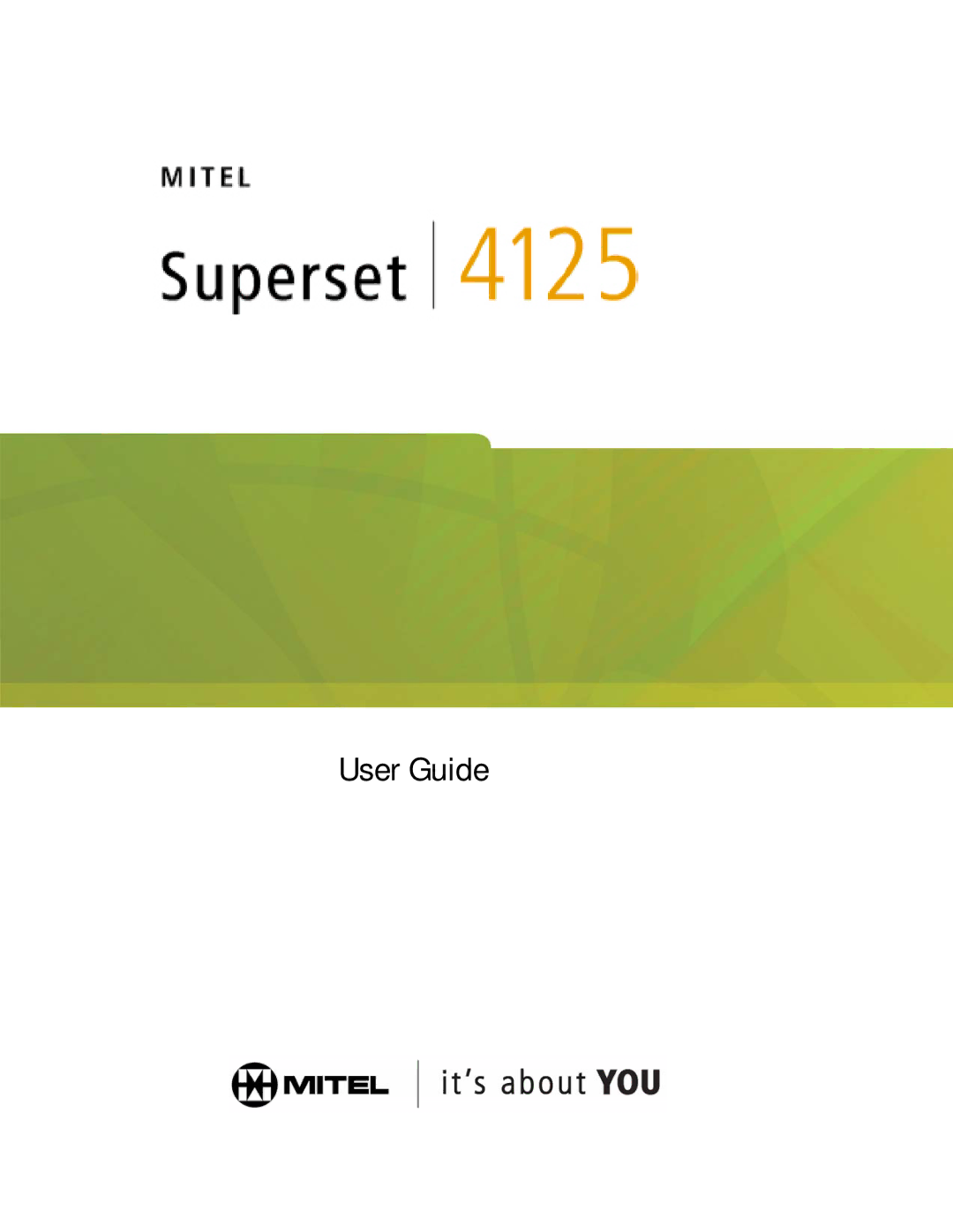 Mitel 4125 manual User Guide 